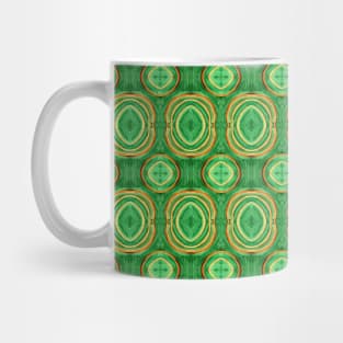 Abstract Green Circle Elements Pattern Mug